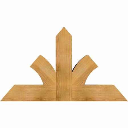 Ekena Millwork Richland Rough Sawn Timber Gable Bracket, Western Red Cedar, 48"W x 28"H x 6"D x 6"F, 14/12 Pitch GBW048X28X0606RIC00RWR